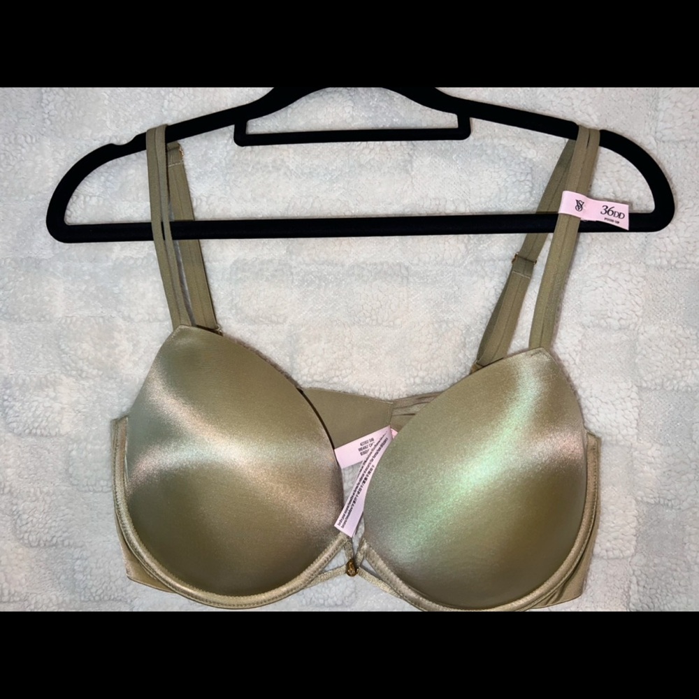 Victoria's Secret Very Sexy Push Up Bra, Adjustable Straps, Olive Green Color